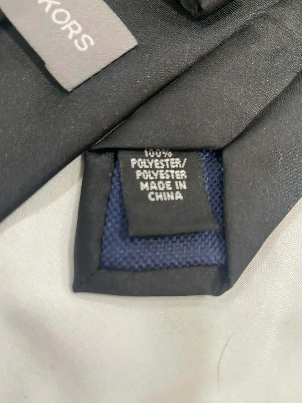 Michael Kors Neck Tie Black Berfond Solid Silk Blend MSRP NWT